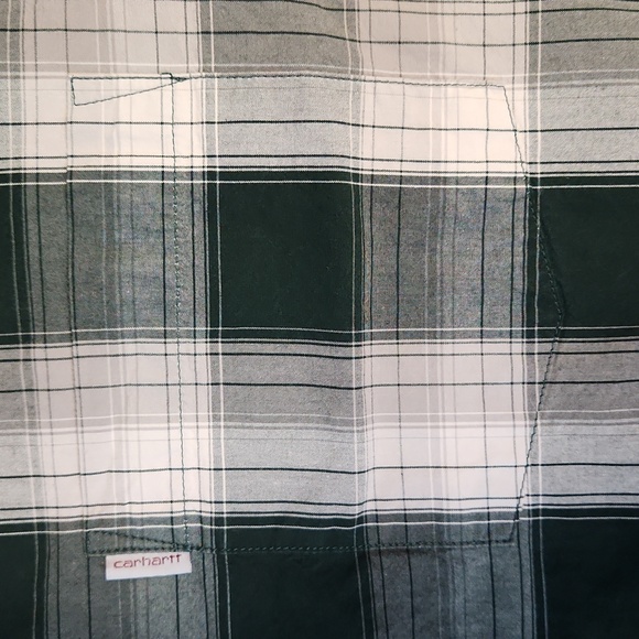 Carhartt Mens Plaid Shirt Size Large Relaxed Fit - Picture 6 of 10